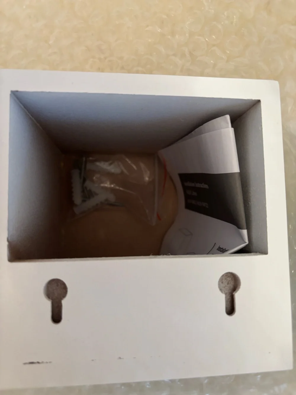 NIB Set of 2 White Floating Wall Cubes $65 - Never Opened!